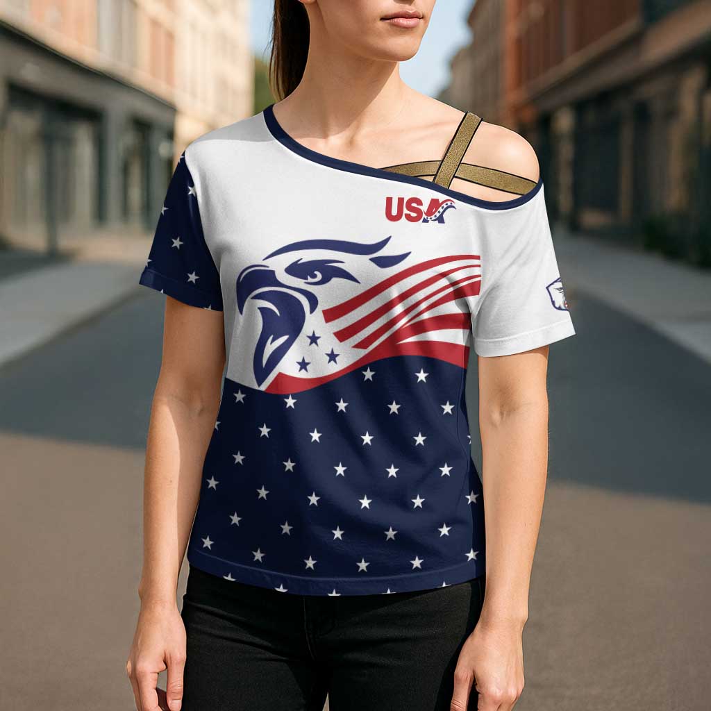 United States Soccer Cross Shoulder Shirt Stars and Stripes Special Edition Heritage - Wonder Print Shop