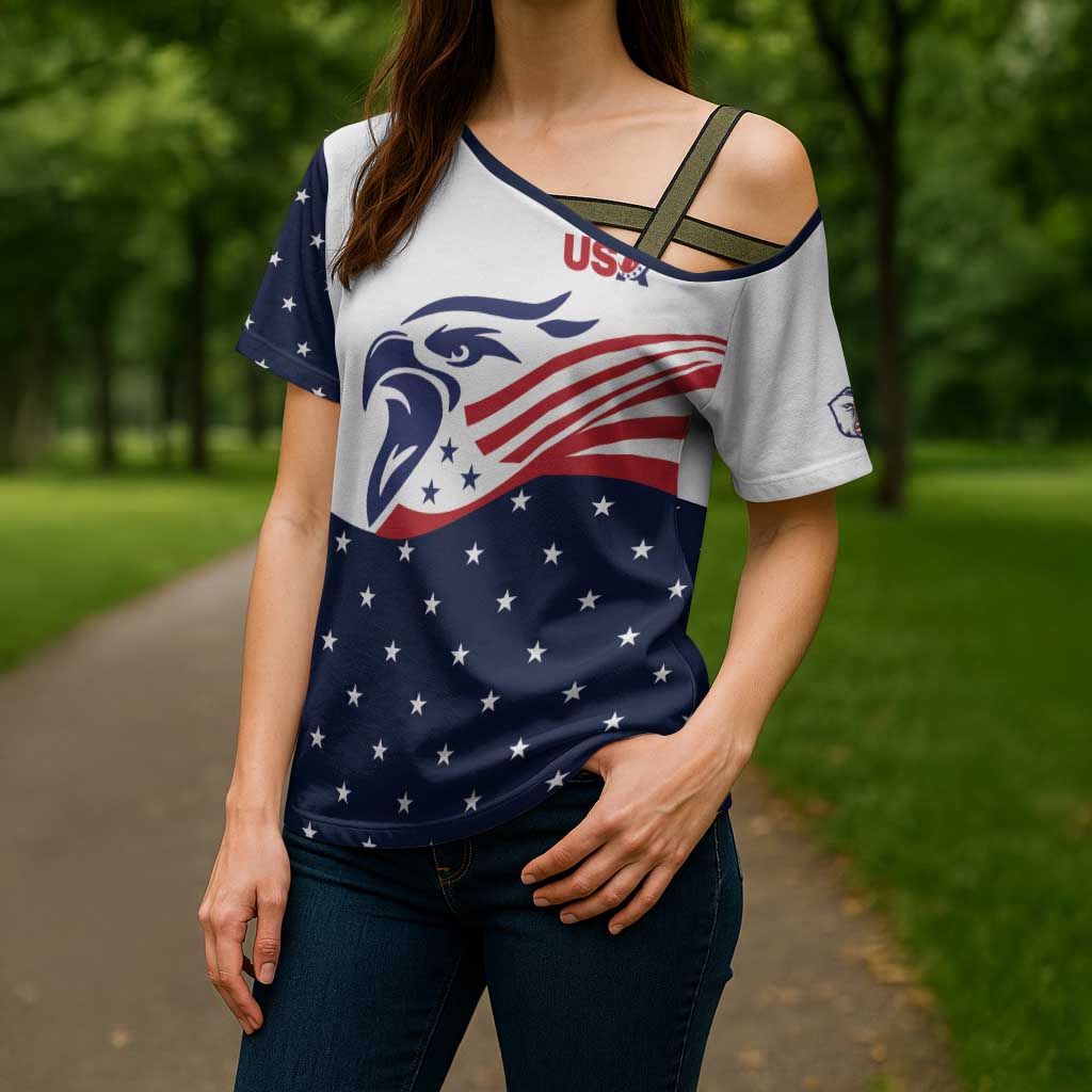 United States Soccer Cross Shoulder Shirt Stars and Stripes Special Edition Heritage - Wonder Print Shop