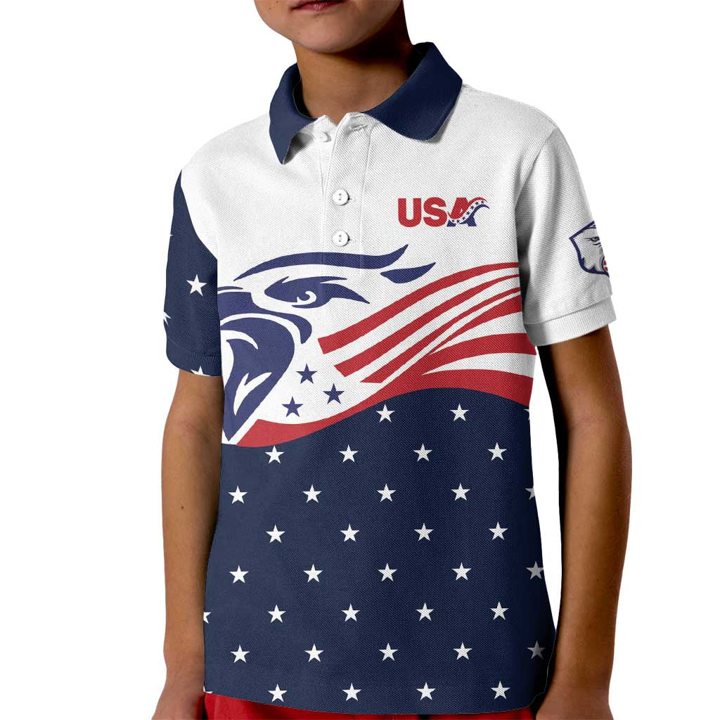 United States Soccer Kid Polo Shirt Stars and Stripes Special Edition Heritage - Wonder Print Shop