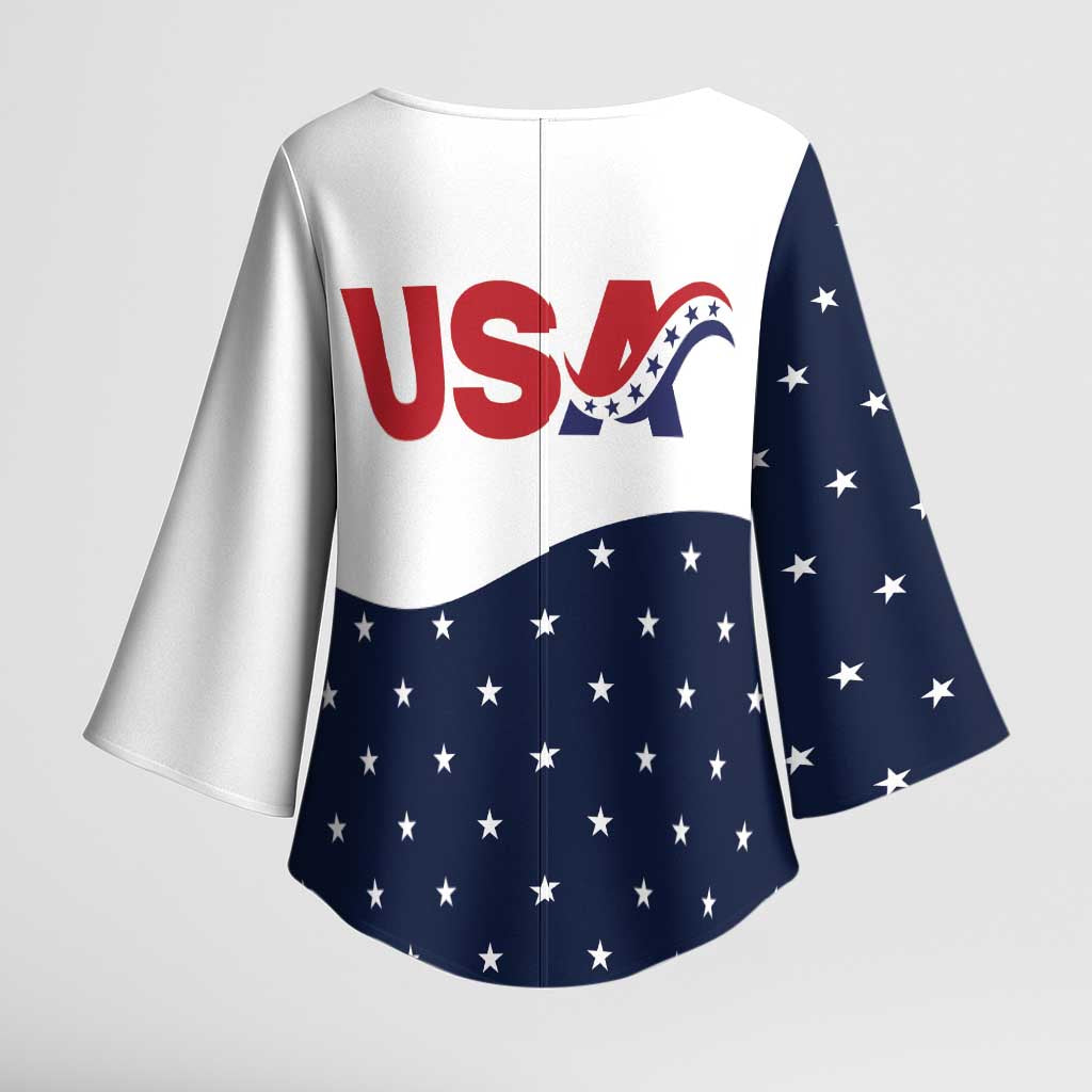 United States Soccer Kimono Sleeve Blouse Stars and Stripes Special Edition Heritage - Wonder Print Shop