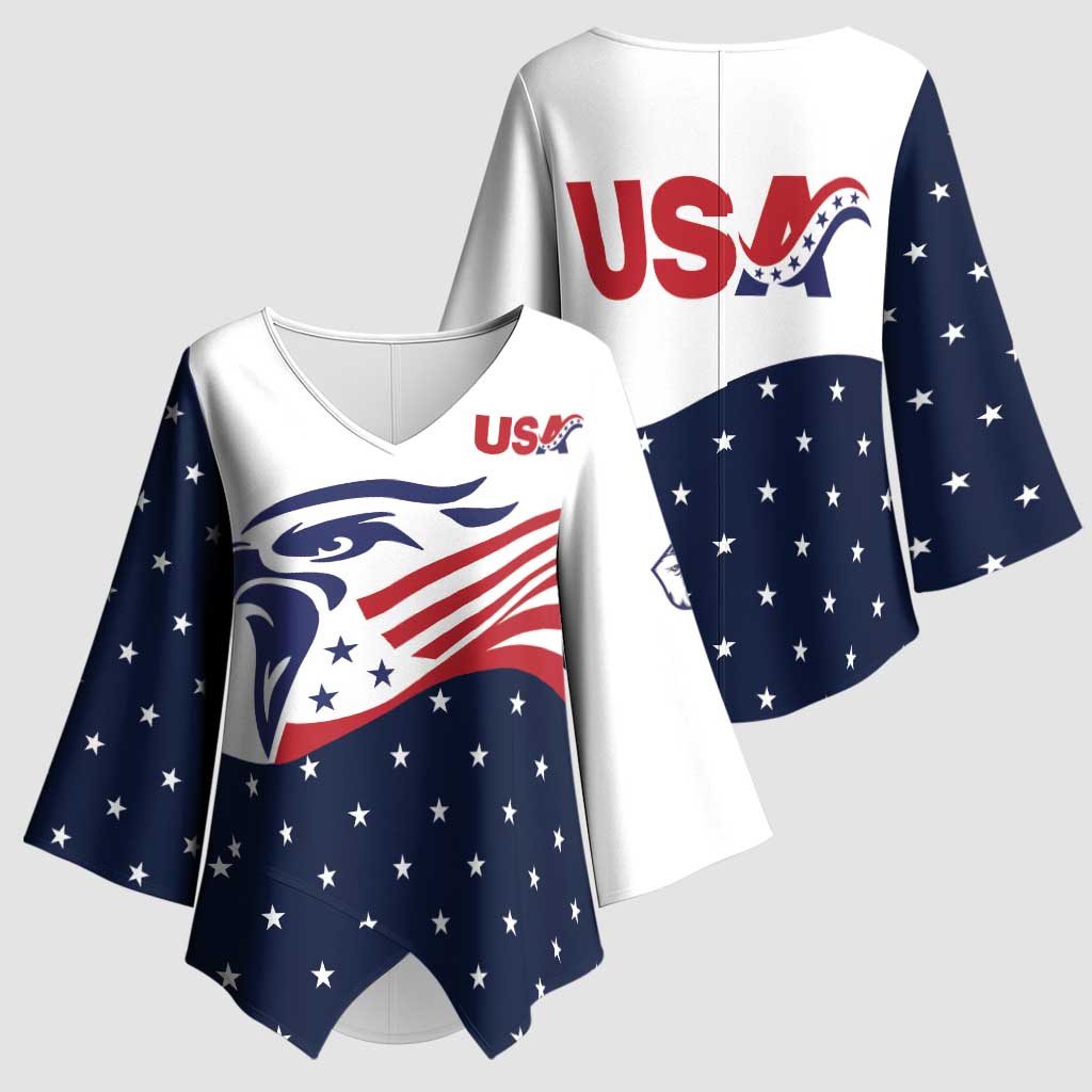 United States Soccer Kimono Sleeve Blouse Stars and Stripes Special Edition Heritage - Wonder Print Shop