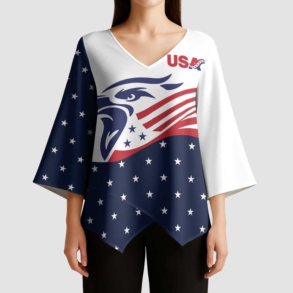 United States Soccer Kimono Sleeve Blouse Stars and Stripes Special Edition Heritage - Wonder Print Shop