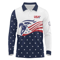 United States Soccer Long Sleeve Polo Shirt Stars and Stripes Special Edition Heritage - Wonder Print Shop