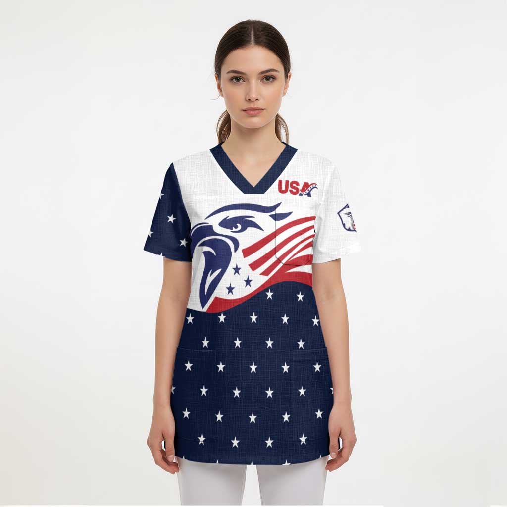 United States Soccer Scrub Top Stars and Stripes Special Edition Heritage - Wonder Print Shop