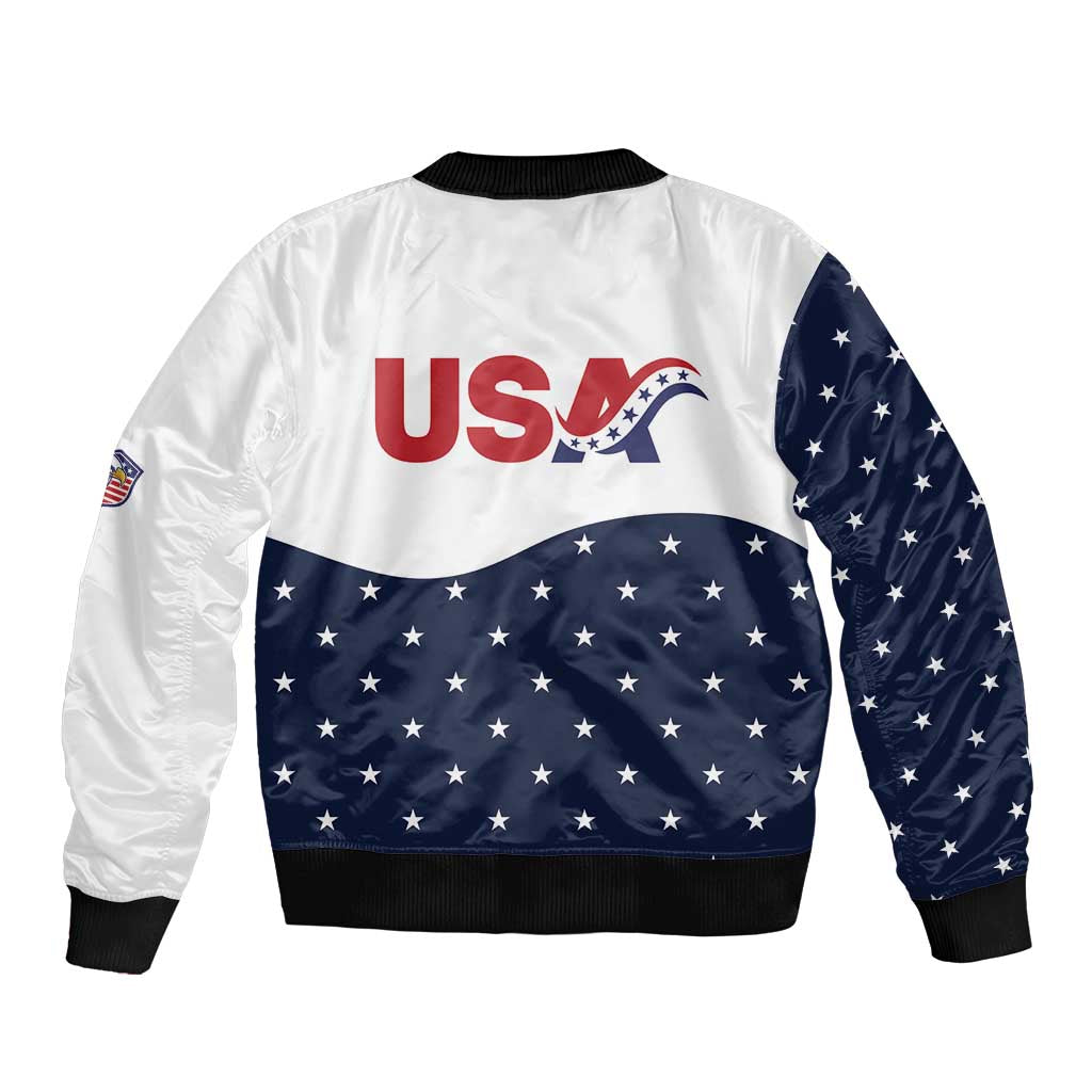 United States Soccer Sleeve Zip Bomber Jacket Stars and Stripes Special Edition Heritage - Wonder Print Shop