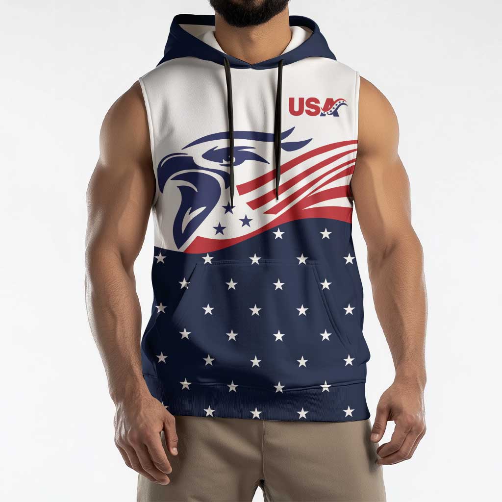 United States Soccer Sleeveless Hoodie Stars and Stripes Special Edition Heritage - Wonder Print Shop