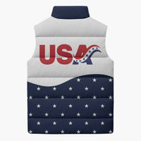 United States Soccer Sleeveless Puffer Jacket Stars and Stripes Special Edition Heritage - Wonder Print Shop