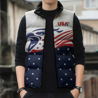 United States Soccer Sleeveless Puffer Jacket Stars and Stripes Special Edition Heritage - Wonder Print Shop