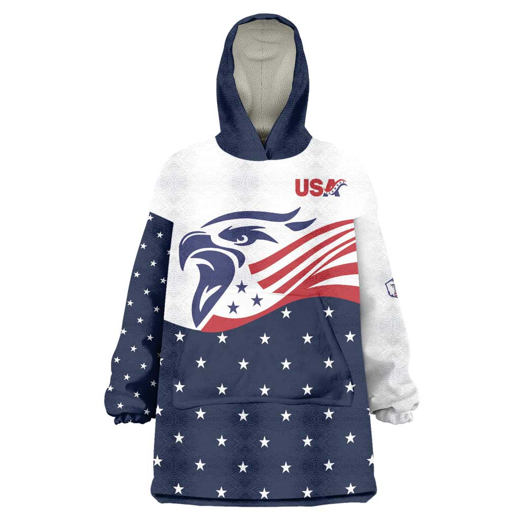 United States Soccer Wearable Blanket Hoodie Stars and Stripes Special Edition Heritage - Wonder Print Shop