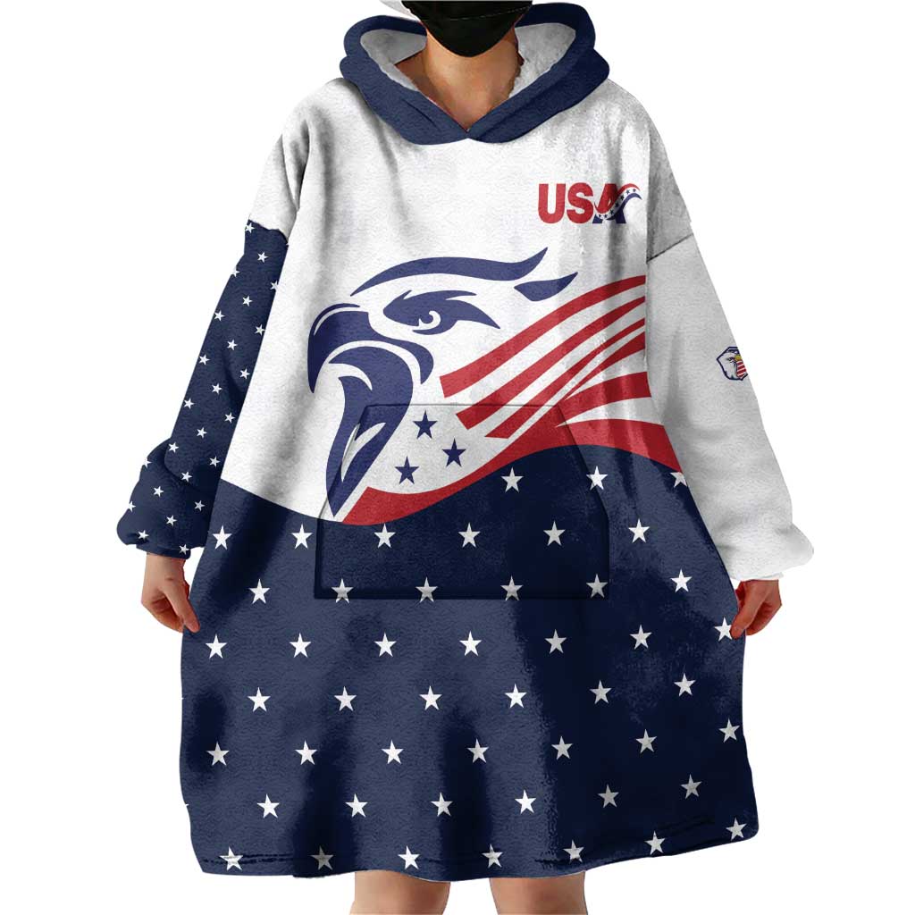 United States Soccer Wearable Blanket Hoodie Stars and Stripes Special Edition Heritage - Wonder Print Shop