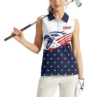 United States Soccer Women Sleeveless Polo Shirt Stars and Stripes Special Edition Heritage - Wonder Print Shop