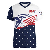United States Soccer Women V-Neck T-Shirt Stars and Stripes Special Edition Heritage - Wonder Print Shop