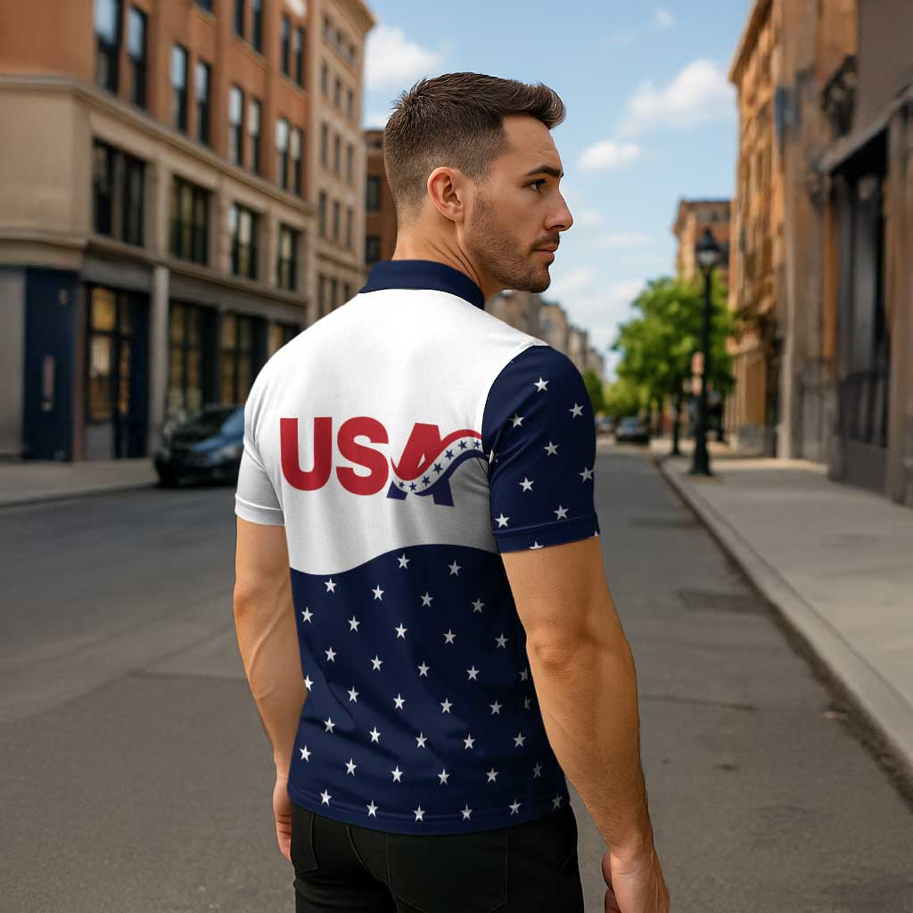 United States Soccer Zipper Polo Shirt Stars and Stripes Special Edition Heritage - Wonder Print Shop