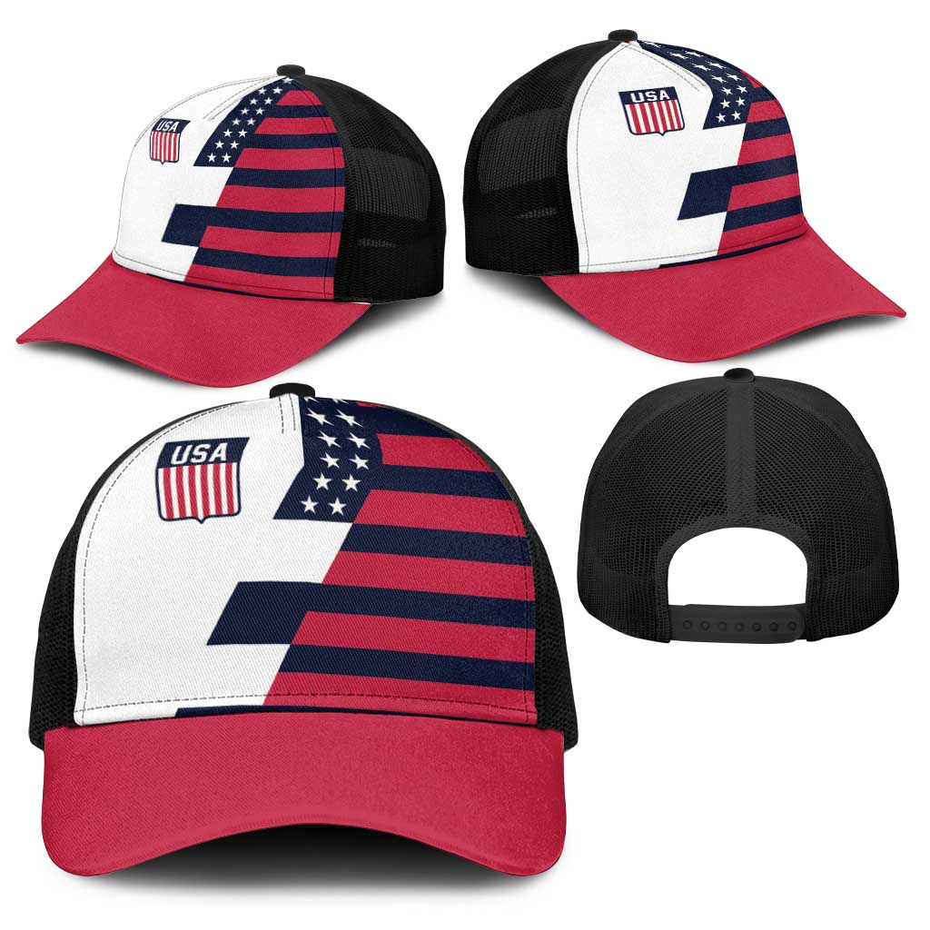 World Soccer United States 2026 Baseball Net Cap Simple Stars and Stripes - Wonder Print Shop