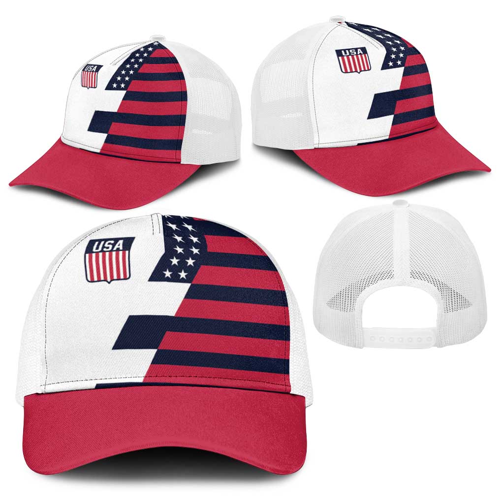World Soccer United States 2026 Baseball Net Cap Simple Stars and Stripes - Wonder Print Shop