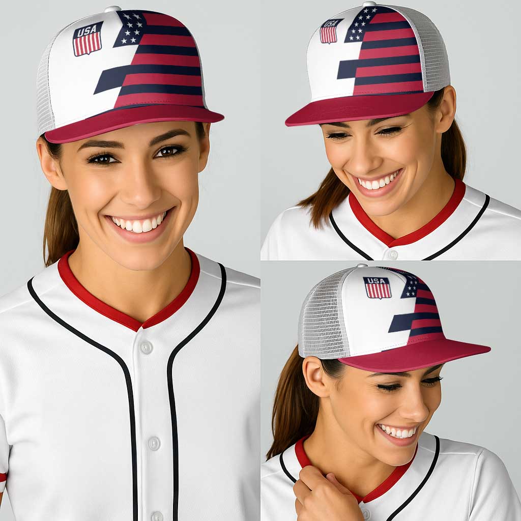 World Soccer United States 2026 Baseball Net Cap Simple Stars and Stripes - Wonder Print Shop