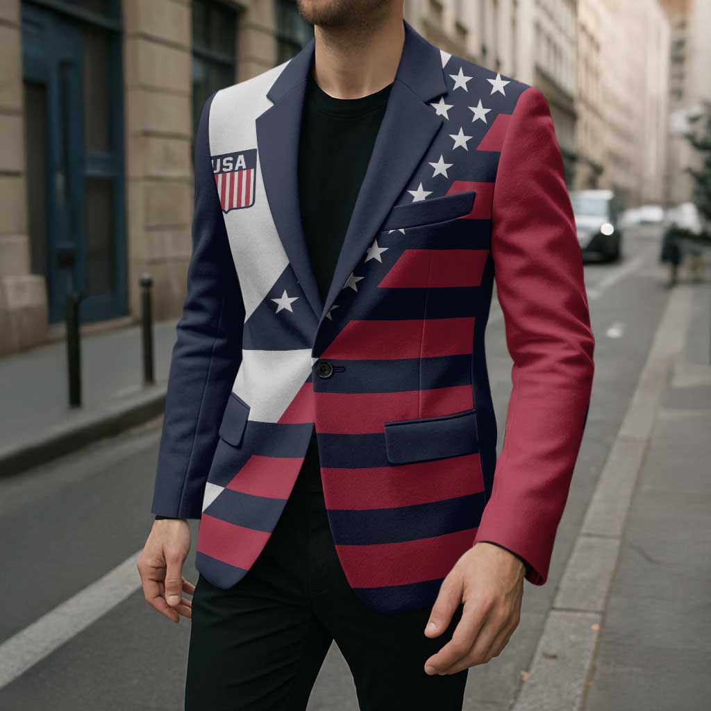 Custom World Soccer United States 2026 Blazer Simple Stars and Stripes - Wonder Print Shop