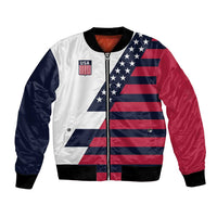 Custom World Soccer United States 2026 Bomber Jacket Simple Stars and Stripes - Wonder Print Shop