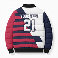 Custom World Soccer United States 2026 Bomber Puffer Jacket Simple Stars and Stripes - Wonder Print Shop