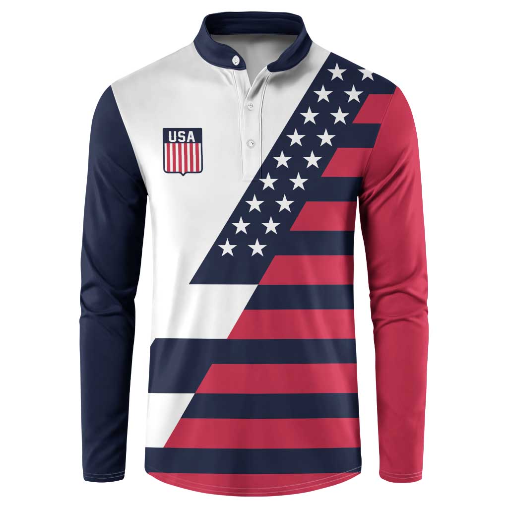Custom World Soccer United States 2026 Button Sweatshirt Simple Stars and Stripes - Wonder Print Shop