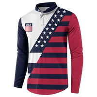 Custom World Soccer United States 2026 Button Sweatshirt Simple Stars and Stripes - Wonder Print Shop