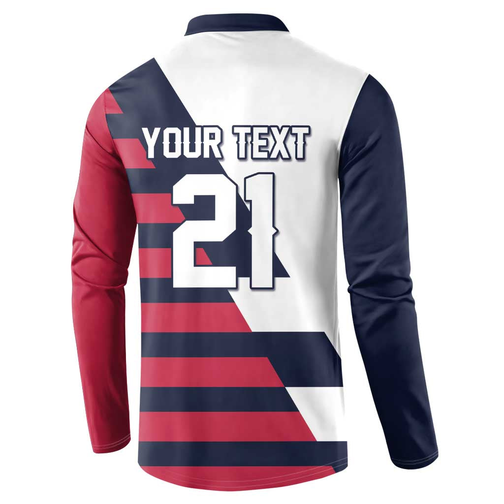 Custom World Soccer United States 2026 Button Sweatshirt Simple Stars and Stripes - Wonder Print Shop