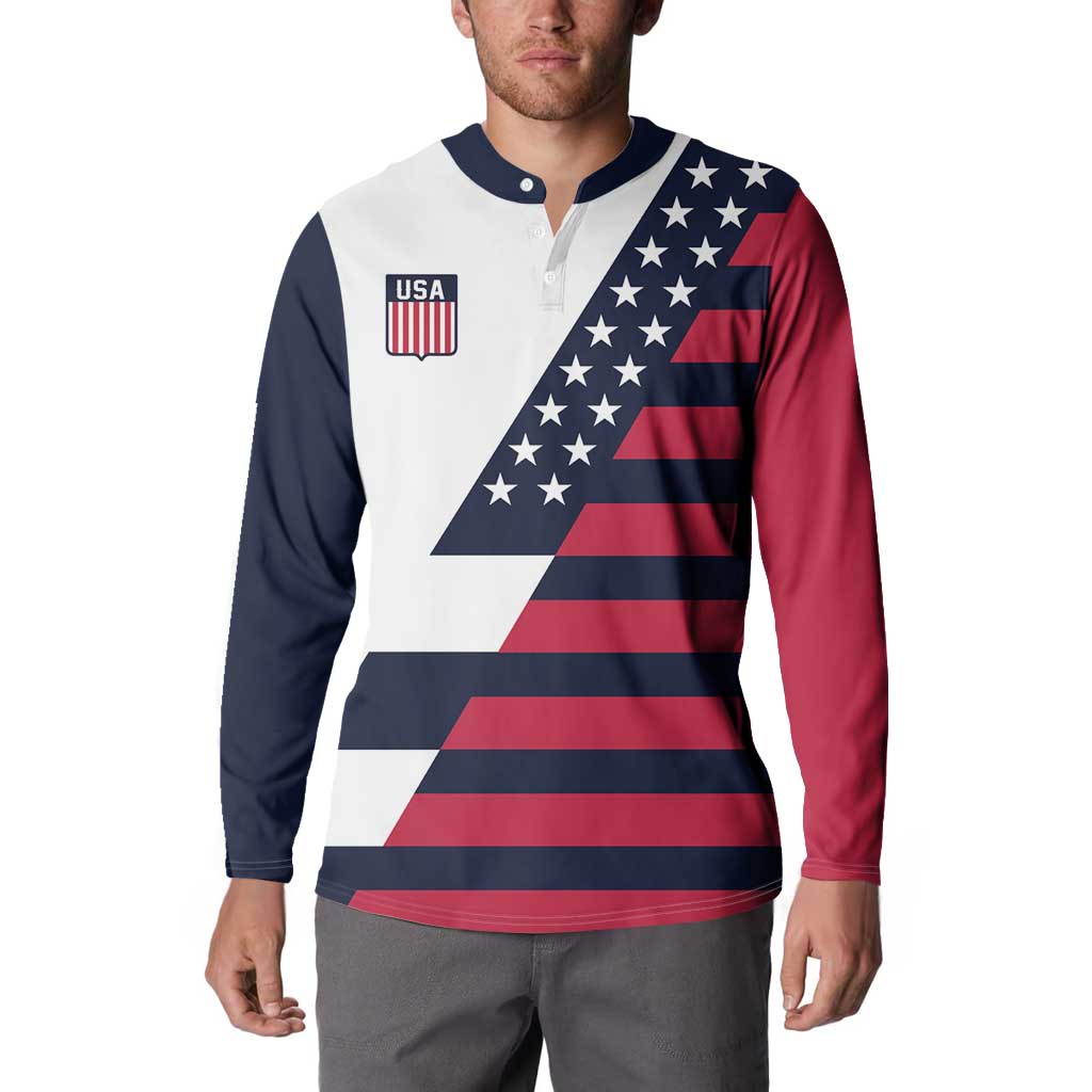 Custom World Soccer United States 2026 Button Sweatshirt Simple Stars and Stripes - Wonder Print Shop