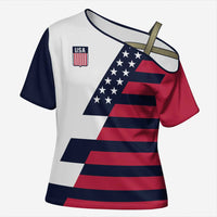 Custom World Soccer United States 2026 Cross Shoulder Shirt Simple Stars and Stripes - Wonder Print Shop