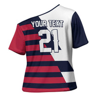 Custom World Soccer United States 2026 Cross Shoulder Shirt Simple Stars and Stripes - Wonder Print Shop