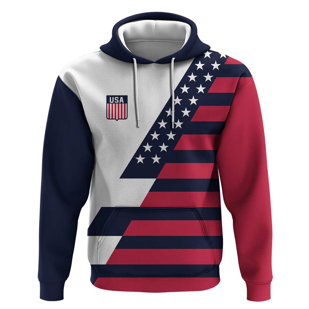 Custom World Soccer United States 2026 Hoodie Simple Stars and Stripes - Wonder Print Shop