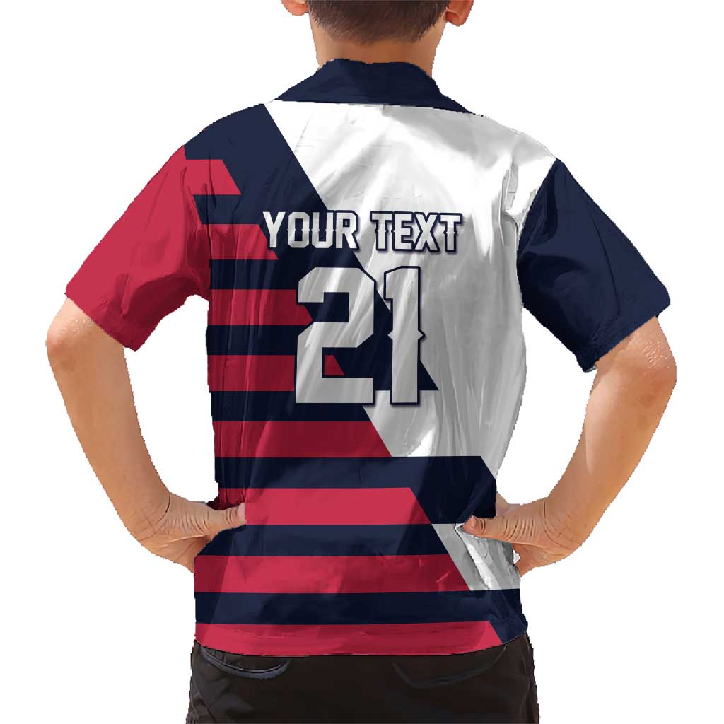 Custom World Soccer United States 2026 Kid Hawaiian Shirt Simple Stars and Stripes - Wonder Print Shop