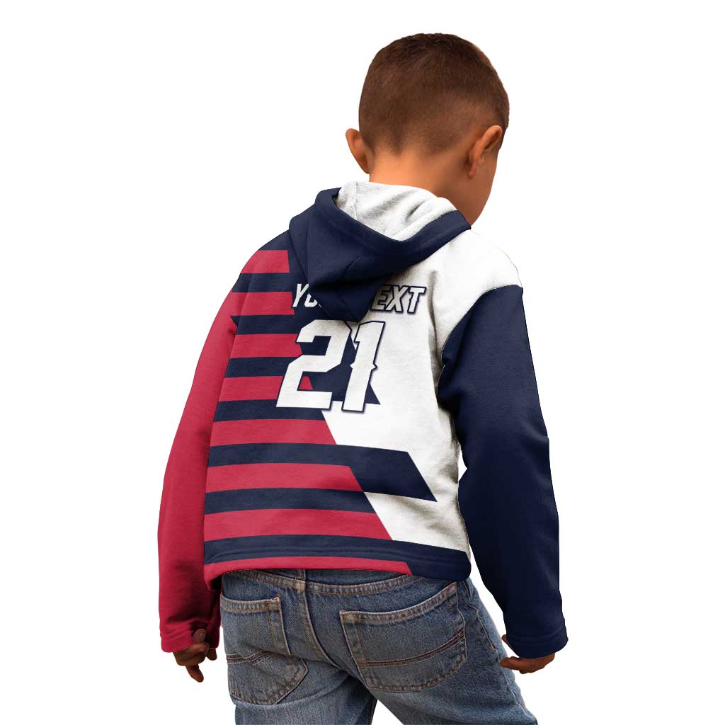 Custom World Soccer United States 2026 Kid Hoodie Simple Stars and Stripes - Wonder Print Shop