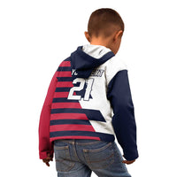 Custom World Soccer United States 2026 Kid Hoodie Simple Stars and Stripes - Wonder Print Shop