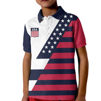 Custom World Soccer United States 2026 Kid Polo Shirt Simple Stars and Stripes - Wonder Print Shop