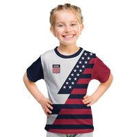 Custom World Soccer United States 2026 Kid T Shirt Simple Stars and Stripes - Wonder Print Shop