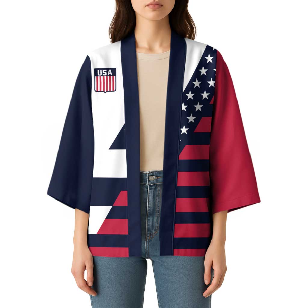 Custom World Soccer United States 2026 Kimono Simple Stars and Stripes - Wonder Print Shop