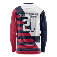 Custom World Soccer United States 2026 Long Sleeve Shirt Simple Stars and Stripes - Wonder Print Shop