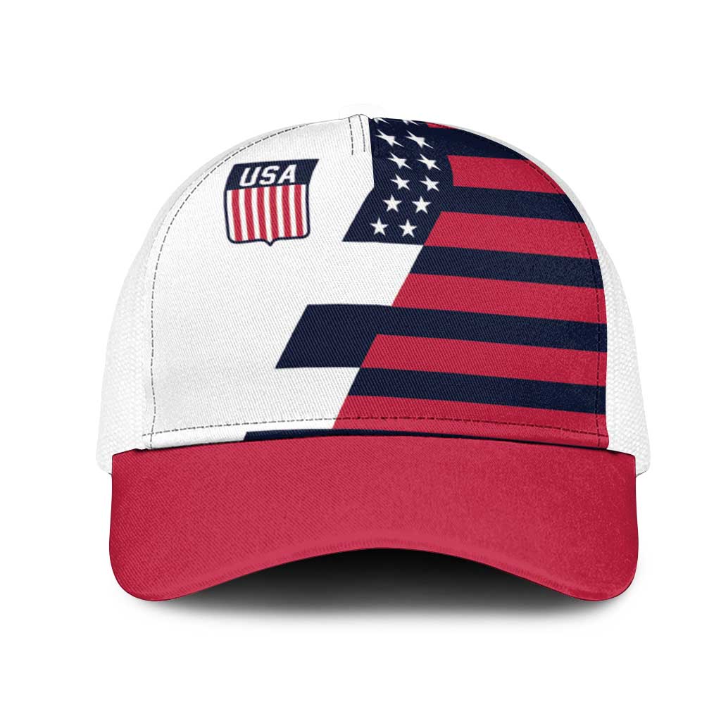 World Soccer United States 2026 Mesh Trucker Cap Simple Stars and Stripes - Wonder Print Shop