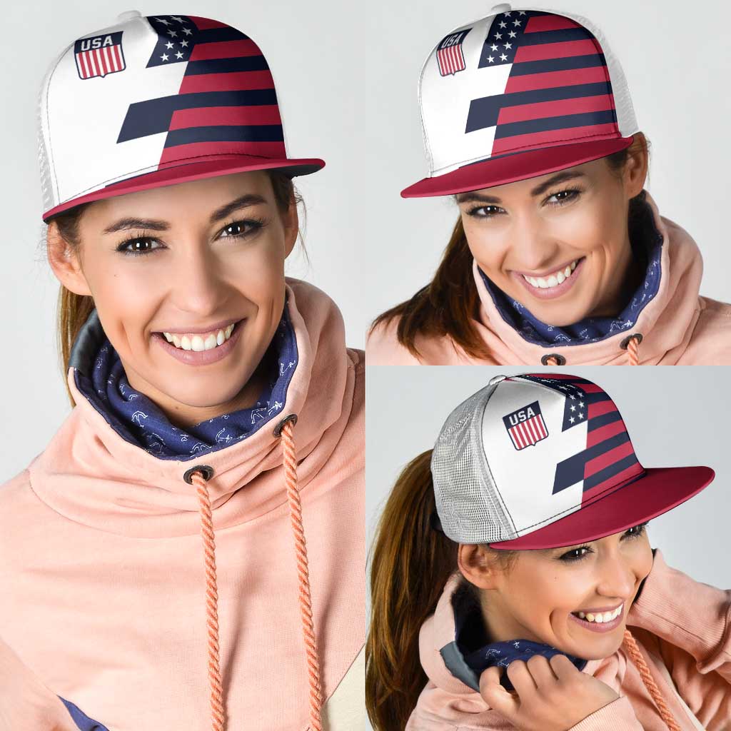 World Soccer United States 2026 Mesh Trucker Cap Simple Stars and Stripes - Wonder Print Shop