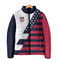 Custom World Soccer United States 2026 Padded Jacket Simple Stars and Stripes - Wonder Print Shop