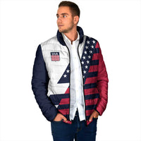Custom World Soccer United States 2026 Padded Jacket Simple Stars and Stripes - Wonder Print Shop