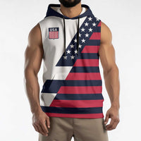 Custom World Soccer United States 2026 Sleeveless Hoodie Simple Stars and Stripes - Wonder Print Shop