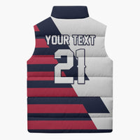 Custom World Soccer United States 2026 Sleeveless Puffer Jacket Simple Stars and Stripes - Wonder Print Shop
