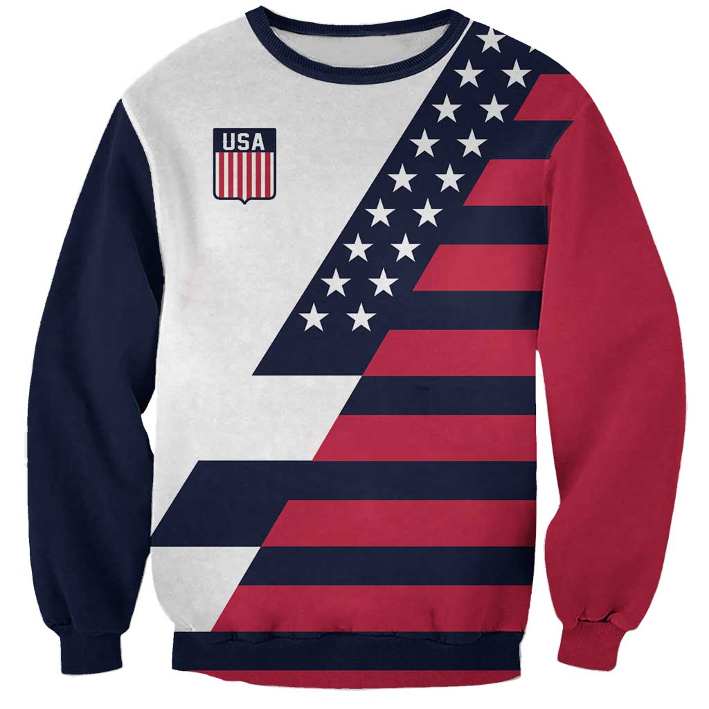 Custom World Soccer United States 2026 Sweatshirt Simple Stars and Stripes - Wonder Print Shop