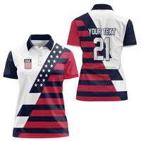 Custom World Soccer United States 2026 Women Polo Shirt Simple Stars and Stripes - Wonder Print Shop