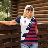 Custom World Soccer United States 2026 Women Polo Shirt Simple Stars and Stripes - Wonder Print Shop