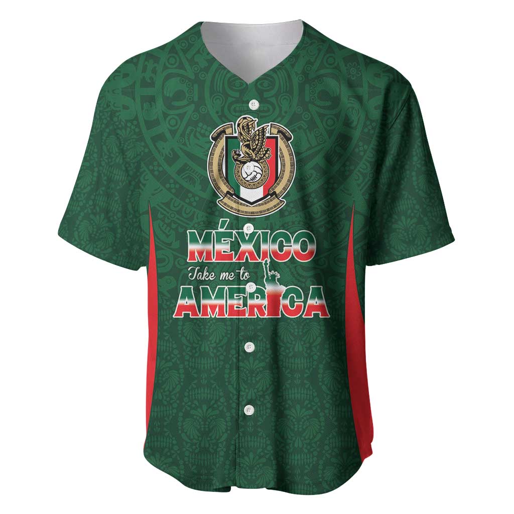 Custom Mexico Football Dream 2026 Baseball Jersey Aztec Take Me To America