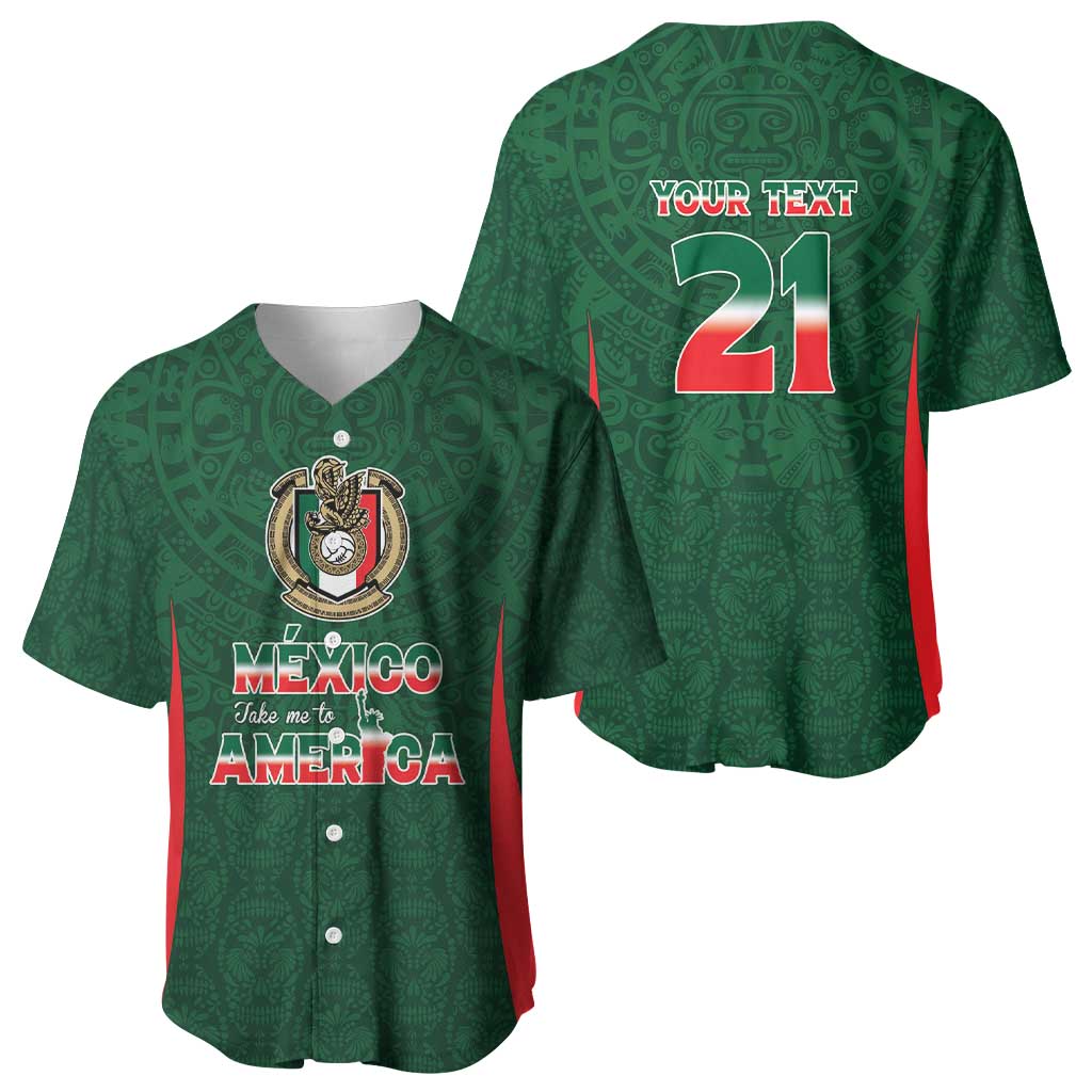 Custom Mexico Football Dream 2026 Baseball Jersey Aztec Take Me To America