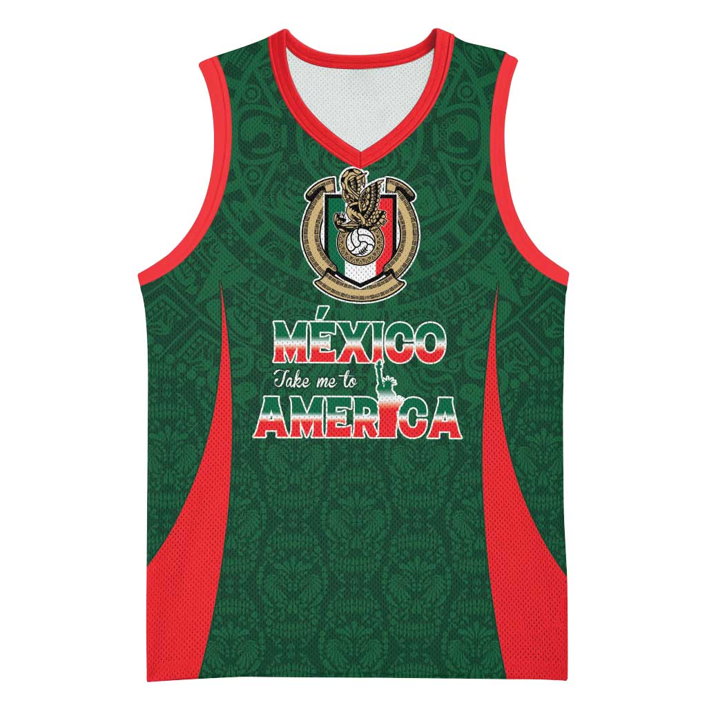 Custom Mexico Football Dream 2026 Basketball Jersey Aztec Take Me To America