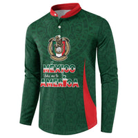 Custom Mexico Football Dream 2026 Button Sweatshirt Aztec Take Me To America